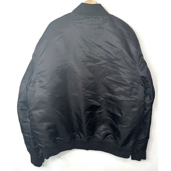 Vtg Southpole Mens Bomber Flight Jacket Y2K Authentic Collection Black Size XXL - Picture 2 of 16